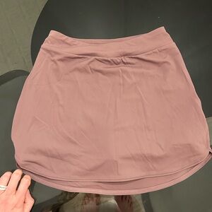 XS Halara 2-in-1 Micro Mini Skirt Clarity DEEP TEA BROWN